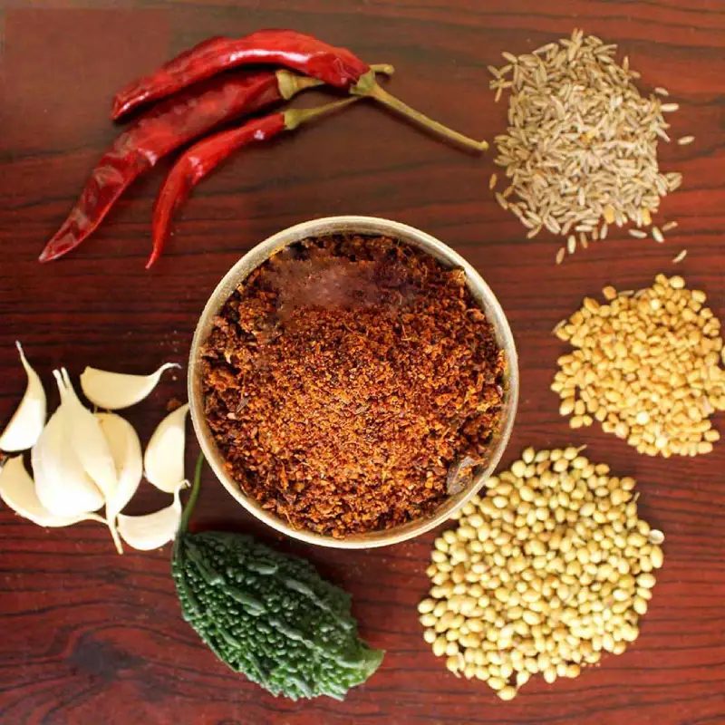 Kakarakaya Karam Podi (Bitter Gourd Spice Powder) (1)